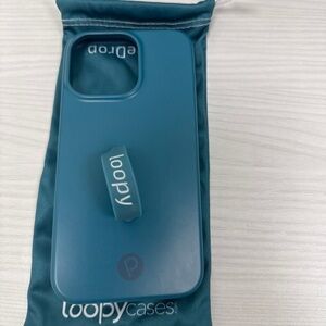 Teal loopy case for iPhone 14 Pro Max.